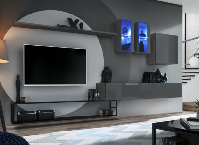 Wohnzimmermöbel Komplette Set 6tlg Designer Wohnwand Luxus Möbel Sideboard